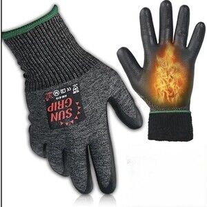 SUNGRIP Winter Thermal NBR Work Gloves 4 Pairs HW610